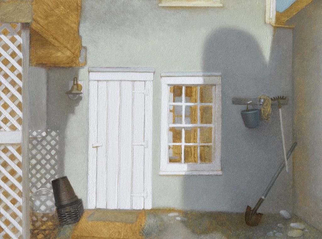 Fishing Club Kitchen Door, Oil on Panel, 6 x 8 inches, 2020