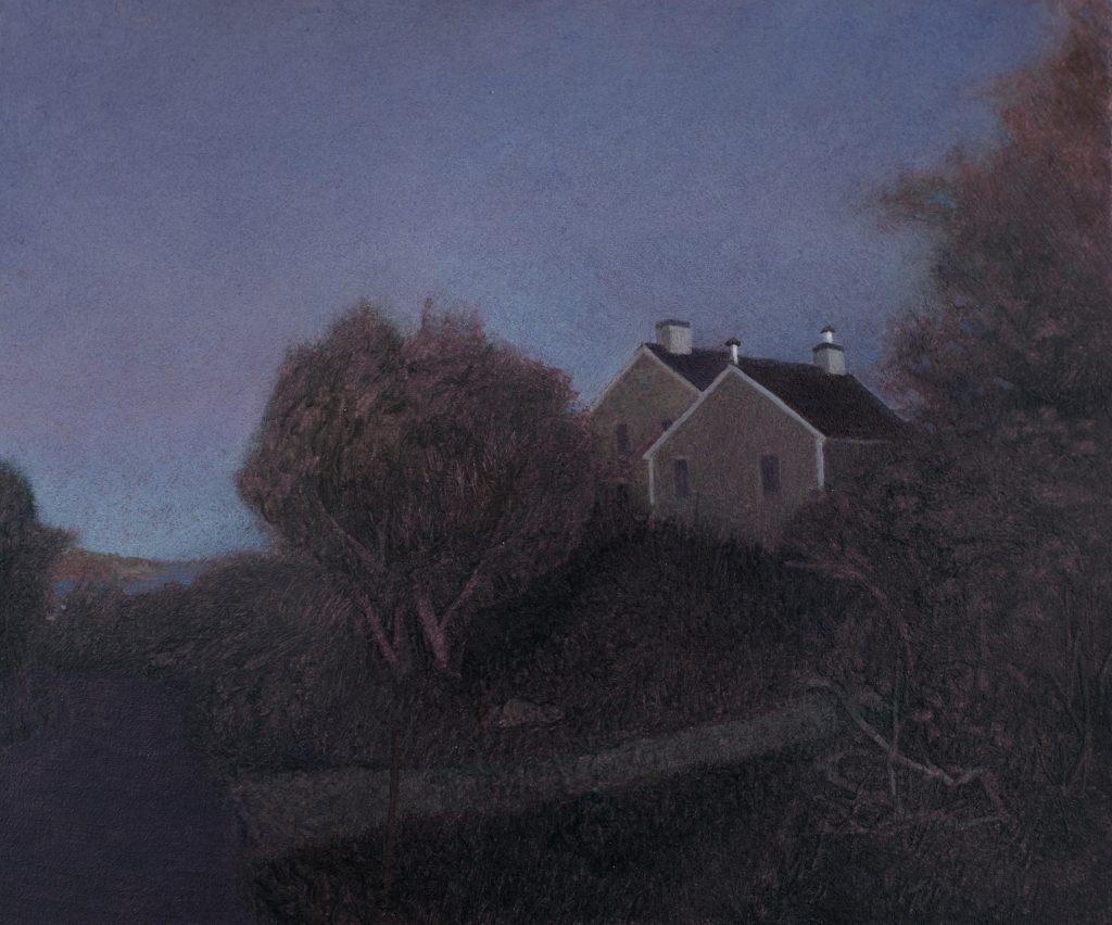 Bayberry Lane, Oil on Panel, 5 x 6 inches, 2017