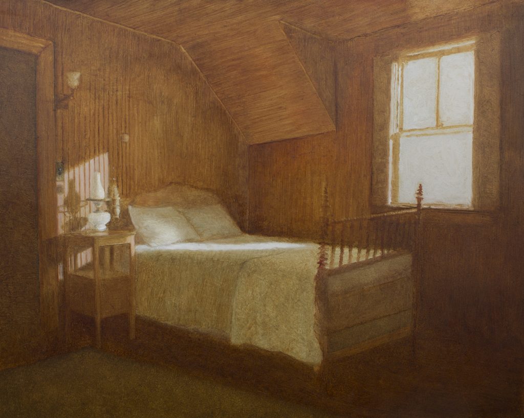 Room Three, Last Clean, Oil on Panel, 8 x 10 inches, 2017