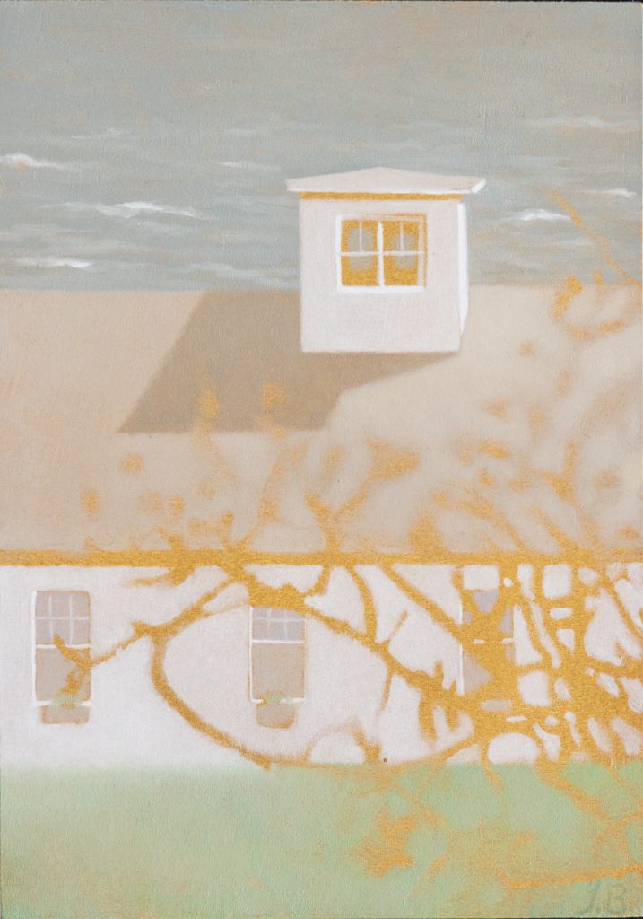 Cupola with Tree Study, Oil on Panel, 7 x 5 inches, 2022
