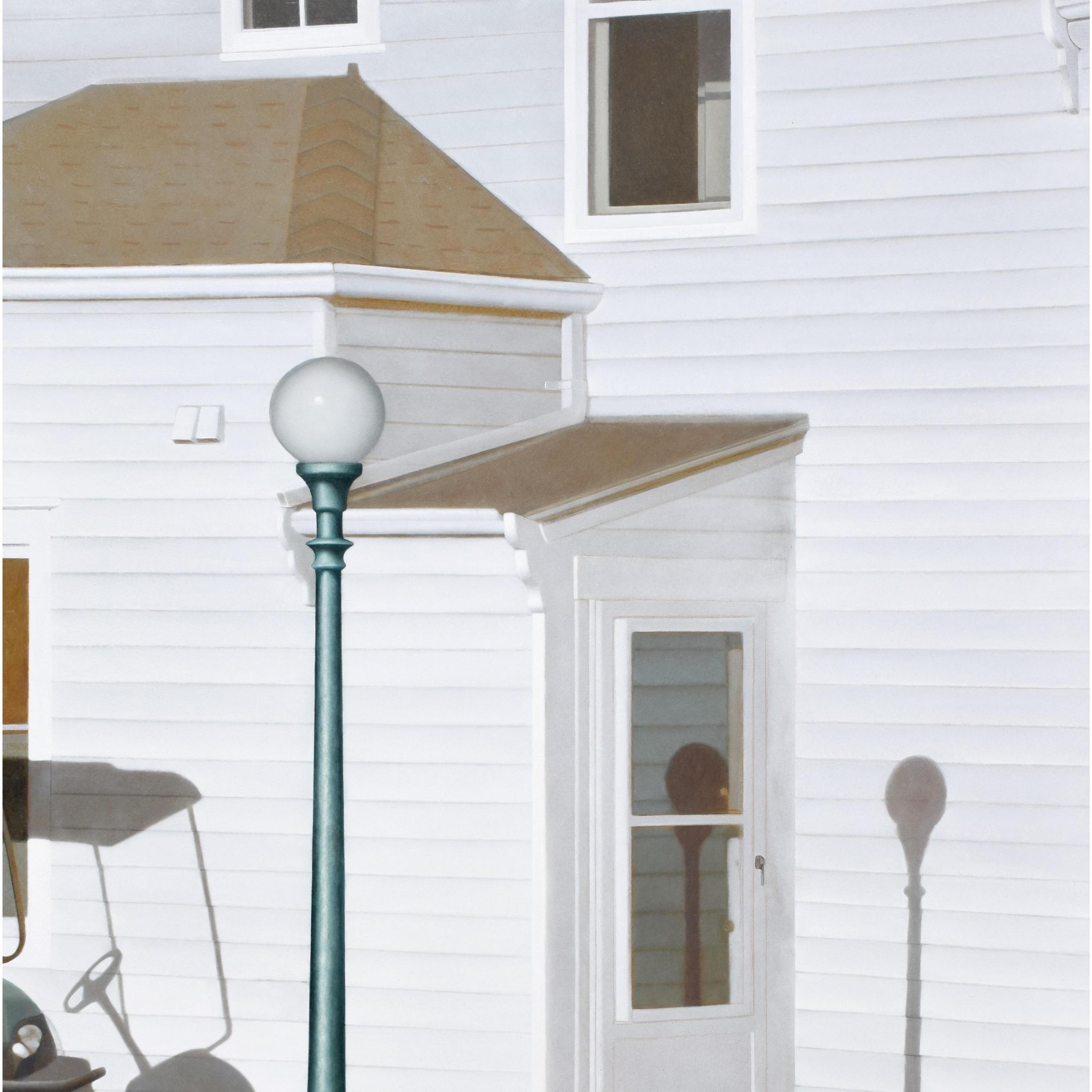 Baumgarten, Lamp Post with Shadow, 48 x 36 inches, oil on panel