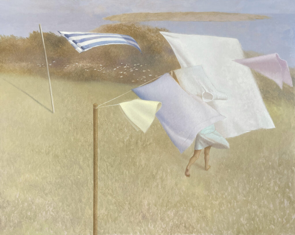 Laundry Day, Oil on Panel, 2025
