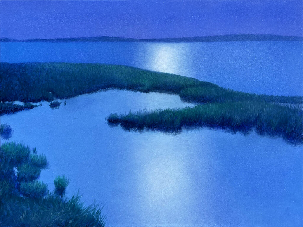Moon Glow, Oil on Panel, 6 x 8 inches, 2025